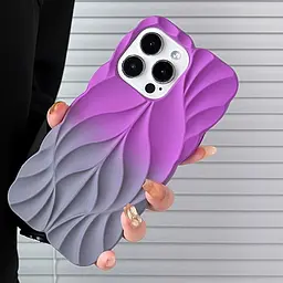TPU чохол Leaf для Apple iPhone 15 Pro Max (6.7) Violet / Grey - мініатюра 2