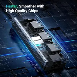 Мережевий адаптер / хаб Ugreen USB 3.0 - 3хUSB 3.0 + RJ45 Ethernet 1000Mbps (20265) - мініатюра 9