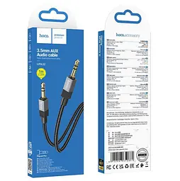 Кабель Hoco UPA32 Clever audio cable AUX Black - мініатюра 2