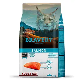 Сухий корм для котів Bravery Salmon Adult Cat з лососем 2 кг