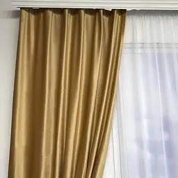 Оксамитові штори золотистого кольору на тасьмі 2шт. 150х270 ALBO pbe0052415 - мініатюра 2