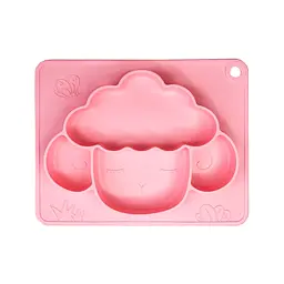 Силіконова тарілка-килимок "Баранчик" MGZ-0125(Pink) 18х23 см