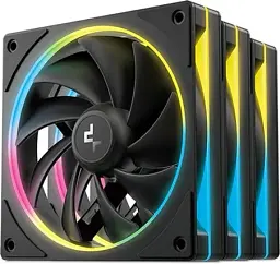 Вентилятор Deepcool FL12SE 3IN1 для корпусу 3x120x120x25мм, HB, 400~1900 RPM±10%, (R-FL12SE-BKAPN3-G)