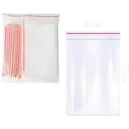 Пакет LEADER 10*15 ПЕ, (застібка Zip llock) 100шт/уп