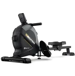 Гребний тренажер Hop-Sport HS-080R Aspen магнітний чорно-золотистий