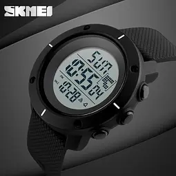 Чоловічий спортивний годинник Skmei 1213 dekker чорні - мініатюра 3