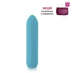 Мінівібратор Je Joue - Classic Bullet Vibrator Teal з глибокою вібрацією і фіксацією на палець + подарунок косметичка - мініатюра 1