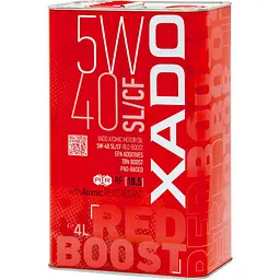 Моторна олива XADO 5W-40 SL/CF Red Boost синтетична 4 л - мініатюра 2