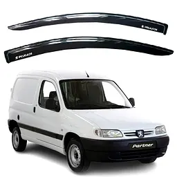 Дефлектори вікон ветровики для Peugeot Partner I 1996-2008 Скотч 3M 2 шт Voron Glass