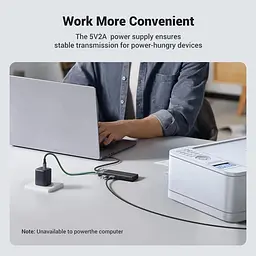 USB хаб Ugreen USB - 4x USB 3.0 + Type-C Додаткове живлення 10W (5V/2A) 0.2м 5 в 1 5 Гбіт/с USB-A Концентратор Док-станція HUB (15548) - мініатюра 8
