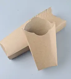 Бокс для картоплі фрі, 140x80x50 мм, KRAFT, 100 штук, для картоплі фрі, снеків і фастфуду