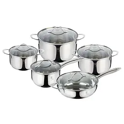 Набор посуды из нержавеющей стали Berlinger Haus Silver Jewellery 10 предметов (BH-6660)