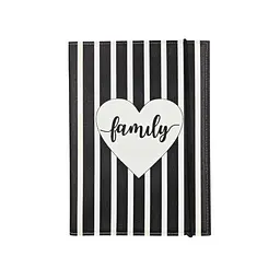 Органайзер для документів А5 чорно-білий, папка Family у смужку
