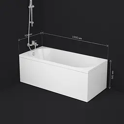 Ванна акрилова Am.Pm X-Joy 150x70 см білий W94A-150-070W-A1, Білий - мініатюра 6