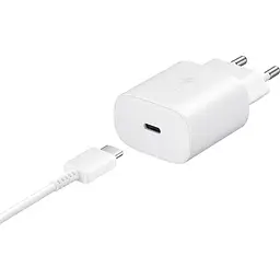 Зарядний пристрій Samsung 25Вт USB-С, кабель USB-C USB-C, 1м, білий (EP-T2510XWEGEU) - мініатюра 3