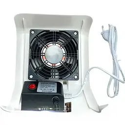 Витяжка для манікюру Nail Dust DC-001A пластикова з потужним вентилятором на 45 Вт Білий - мініатюра 4
