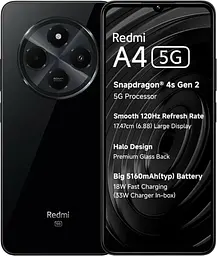 Смартфон Xiaomi Redmi A4 5G 4/128GB Starry Black (Global) [Без NFC]