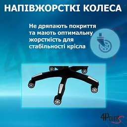 Геймерське крісло 4Points GT з підставкою для ніг Біле - мініатюра 13