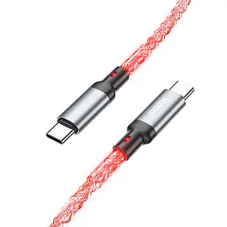 Дата кабель Hoco U 112 Shine Type-C to Type-C 60 W (1 m) Gray - мініатюра 2