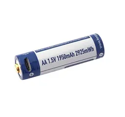 Акумулятор Keeppower AA 14500 1,5В 1950 mAh micro USB Синьо-білий (1595859851) - мініатюра 4