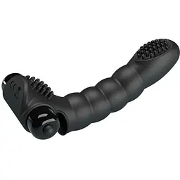 Вібронасадка на палець Pretty Love Alexander Finger Vibrator Black, 13х2.6 см (чорний) - мініатюра 5