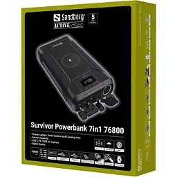 Павербанк Sandberg Black 76 800 mAh / 120 Вт (421-15) - мініатюра 7