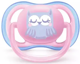 Пустушка Philips Avent Ultra Air з декором для дівчинки, 0-6 місяців, 2 шт. (SCF085/02) - мініатюра 3