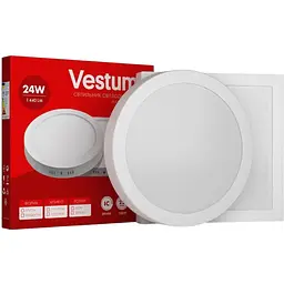Круглий світлодіодний світильник Vestum накладний 24W 4000K 220V 1-VS-5305