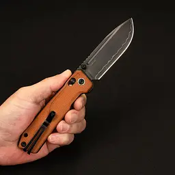 Ніж складаний туристичний SRM Rubik 7228B-MN2 (8.7 см) 140Cr / Micarta коричневий - мініатюра 8