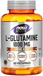 L-глютамін Now Foods L-Glutamine 1000 мг 120 вегетаріанських капсул
