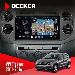 Штатна магнітола Volkswagen Tiguan 2011-2016 Decker D9-011 4x64, DSP, 4G, 360 Decker (НФ-00006661)