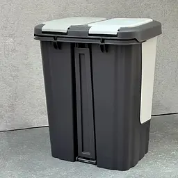 Відро для сміття MBM My Home сортувальне з кришкою та педаллю 10+10 л сіре (BIN-05 (10+10L) LIGHT GRAY/GRAY) - мініатюра 17