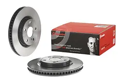 Диск гальмівний передній вентильований Emgrand Ec8, Toyota Harrier 05-25р Brembo (09.A417.11) - мініатюра 2