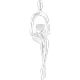 Декоративна статуетка MBM My Home Людина з книгою біла (DH-ST-26 WHITE)
