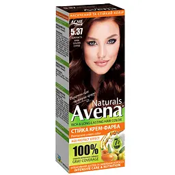 Уцінка. Cтійка крем - фарба для волосся Acme Avena Naturals 5.37 Золотиста кава - мініатюра 1