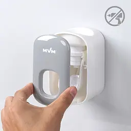 Диспенсер для зубної пасти MVM BP-24 клейкий, білий з сірим (BP-24 WHITE/GRAY) - мініатюра 5