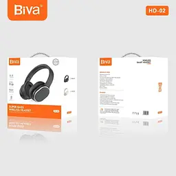 Навушники Biva HD-02 Bluetooth Headphones Black - мініатюра 2