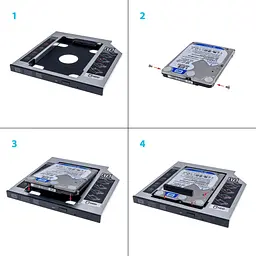Фрейм-перехідник Grand-X HDD 2,5'' SATA2/SATA3 Slim 9,5mm (HDC-24С) - мініатюра 4