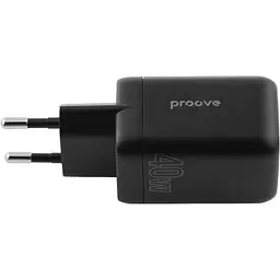 Мережевий зарядний пристрій Proove Silicone Power 40W USB-C/USB-C Black [WCSP4020001] [130267] - мініатюра 4