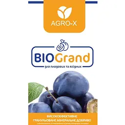 Гранульоване мінеральне добриво Agro-x BIOGrand БІОГранд для плодових та ягідних 1 кг (47932) - мініатюра 2