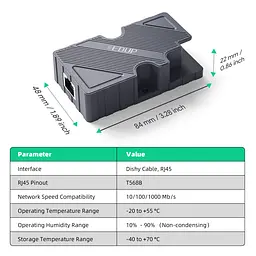 Комплект для Starlink Gen 2 EDUP EP-SK9603 PoE інжектор та мережевий адаптер живлення (19210) - мініатюра 2