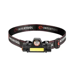 Ліхтар налобний Intertool LB-0309 акумуляторний XPE та COB магнітний 125 лм - мініатюра 2