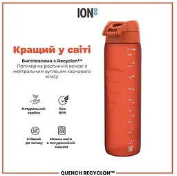 Пляшка для води ION8 1000 мл (ЕКО пляшка) BPA Free Hearty Orange (I8RF1000HORG) - мініатюра 7