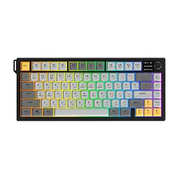 Клавіатура Ajazz AF82 Wireless/Bluetooth/USB UA Black/Gray/Yellow (AF82-BGY)
