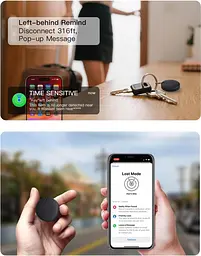 Bluetooth-трекер Nutale для Apple Find My, брелок для ключів iOS - мініатюра 7