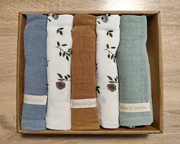 Набір рушників для кухні Nilteks 5 штук 40x60 Tencel natural - мініатюра 4