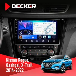 Штатна магнітола Nissan Qashqai, X-Trail 2014+ Climate Decker D10-006 4x64, 4G Decker (НФ-00006148)