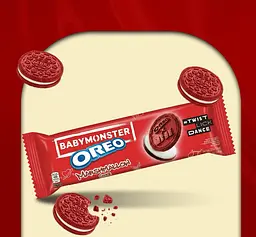 Печиво Oreo BabyMonster Red Sandwich Cookies with Marshmallow 110.4г - мініатюра 4