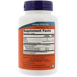 Жирні кислоти Now Foods Риб'ячий жир + D3, Tri-3D Omega, 90 желатинових капсул (NOW-01686) - мініатюра 2