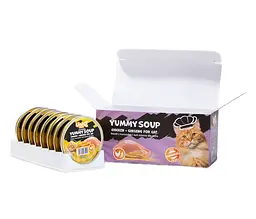 Смачний суп для кішок UNIQ PETS CAT WET FOOD ROYAL CHICKEN з куркою та женьшенем, 30 г